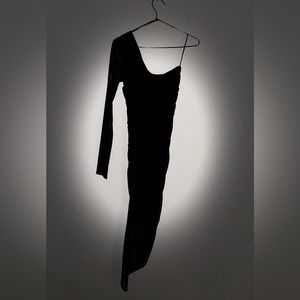 ZARA Draped Asymmetric Dress